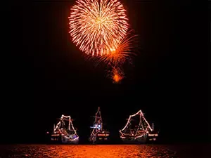 Vista de Capitan Hook Cancún, cena y show en barco pirata