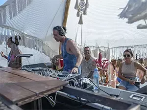 Book a trip to Isla Mujeres by catamaran Party with a DJ