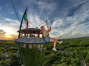 Tirolesas en Xplor desde Cancún
